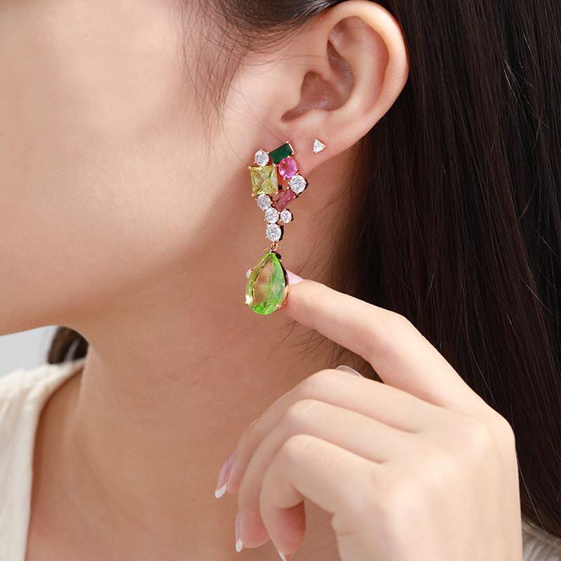 Aurora Gemstone Drop Earrings