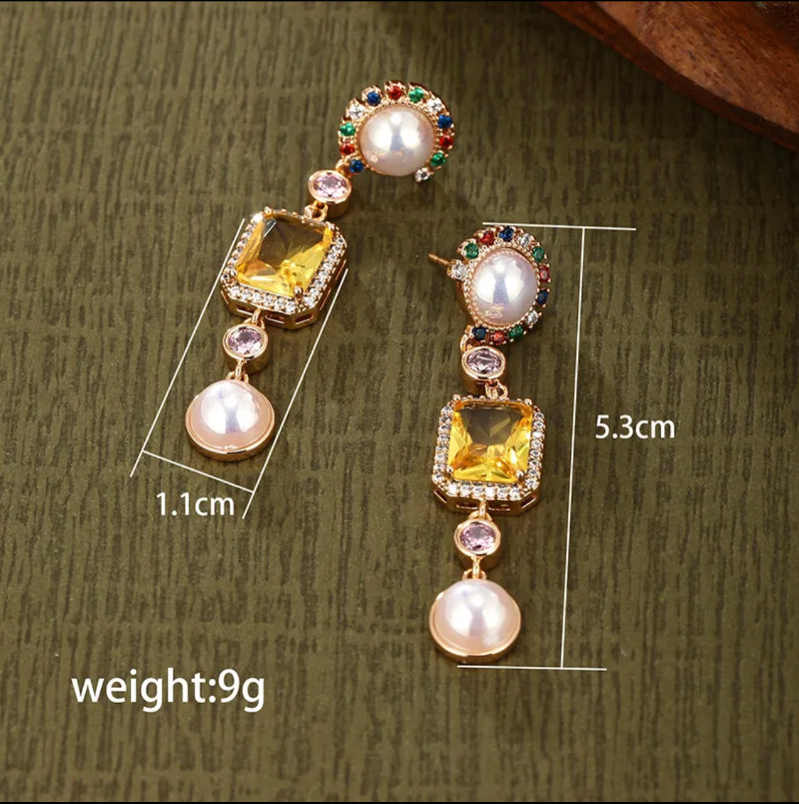 18K Gold-Plated Drop Earrings
