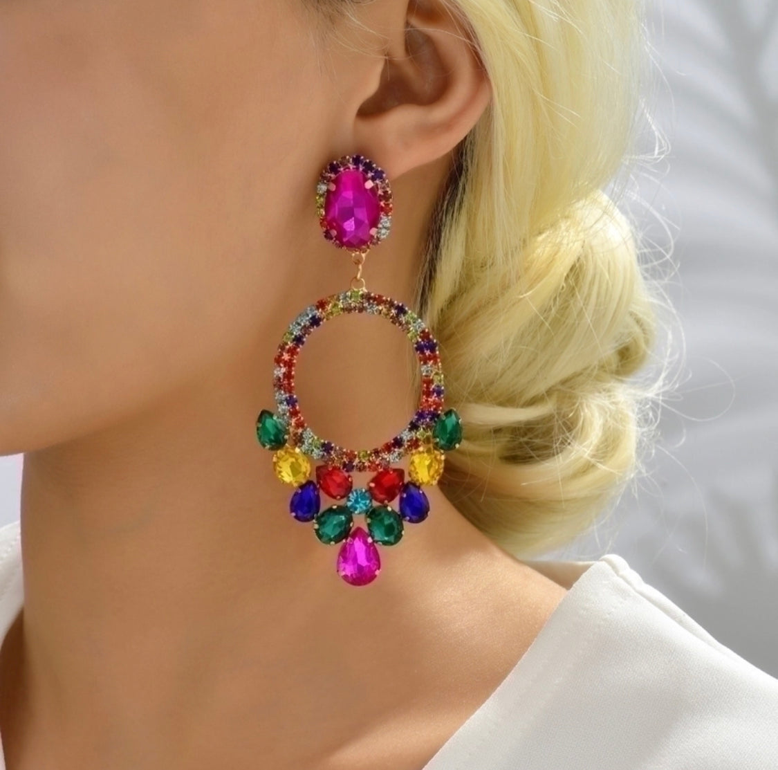 Gemstone Brilliance Drop Earrings