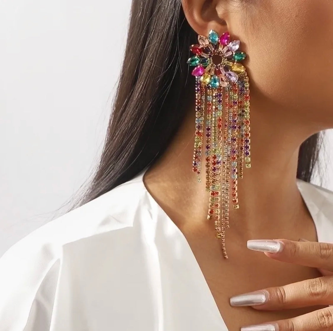 Crystal Glow Drop Earrings