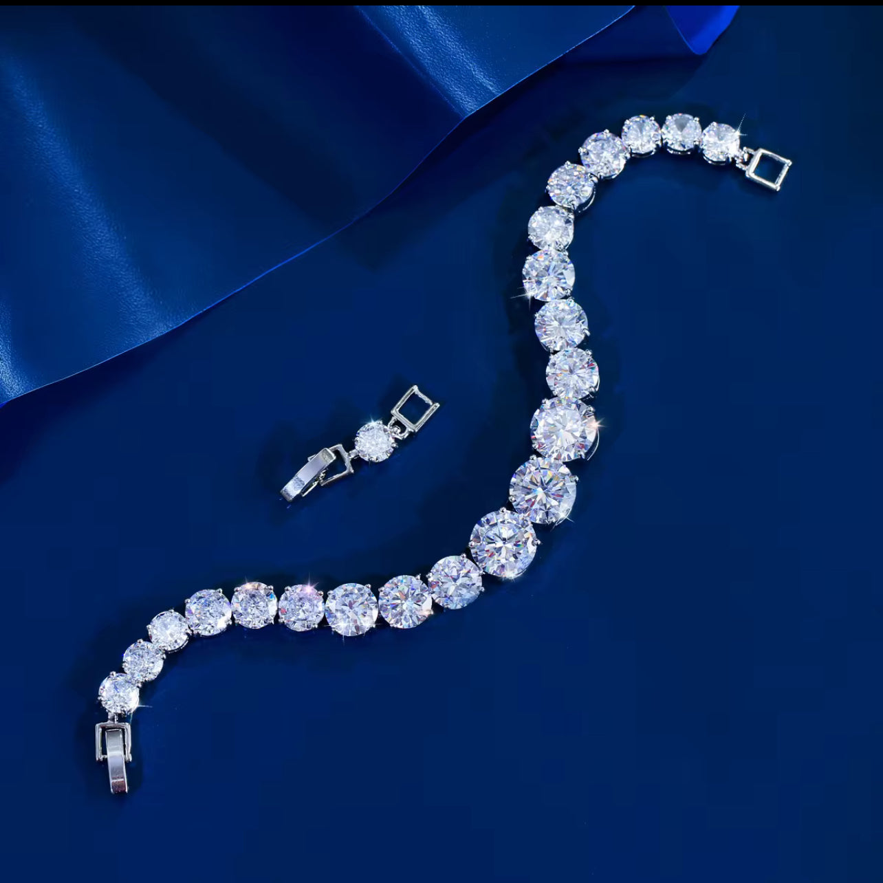 Silver-Plated Zircon Bracelet