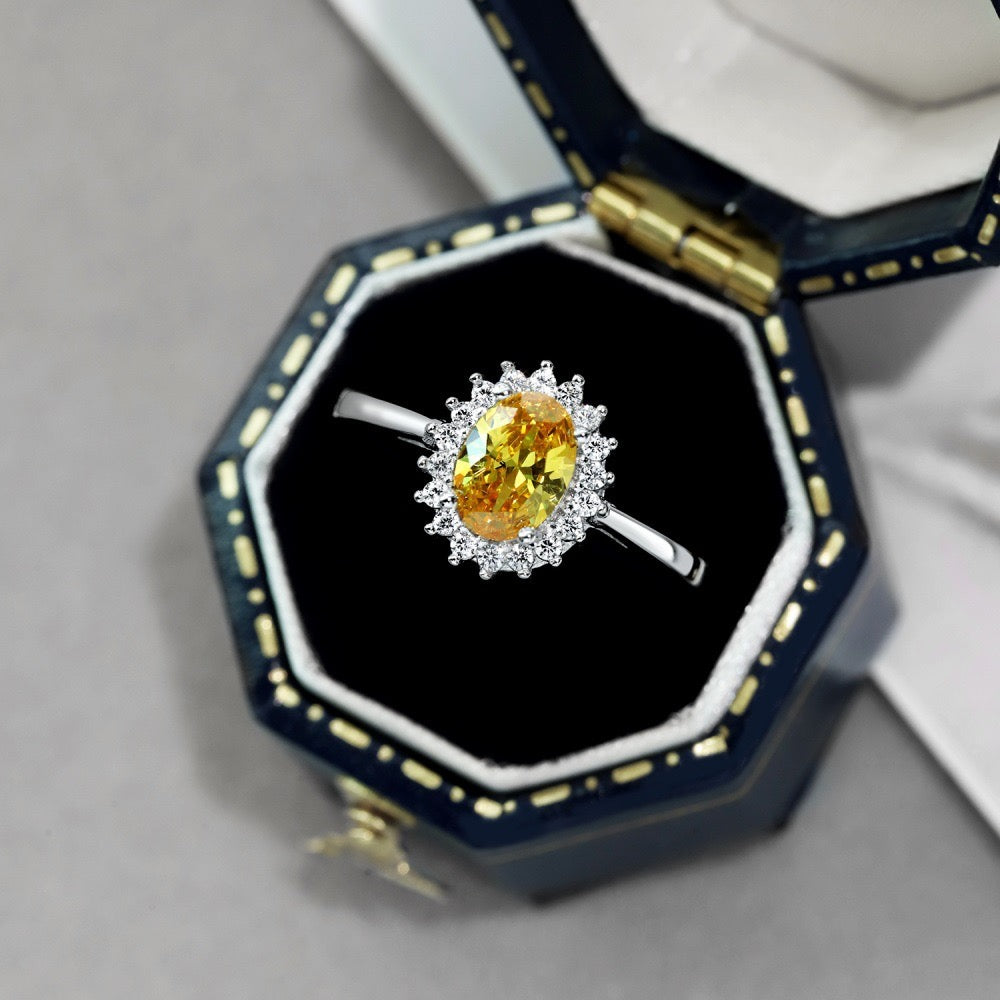 Sterling Silver Zircon Ring