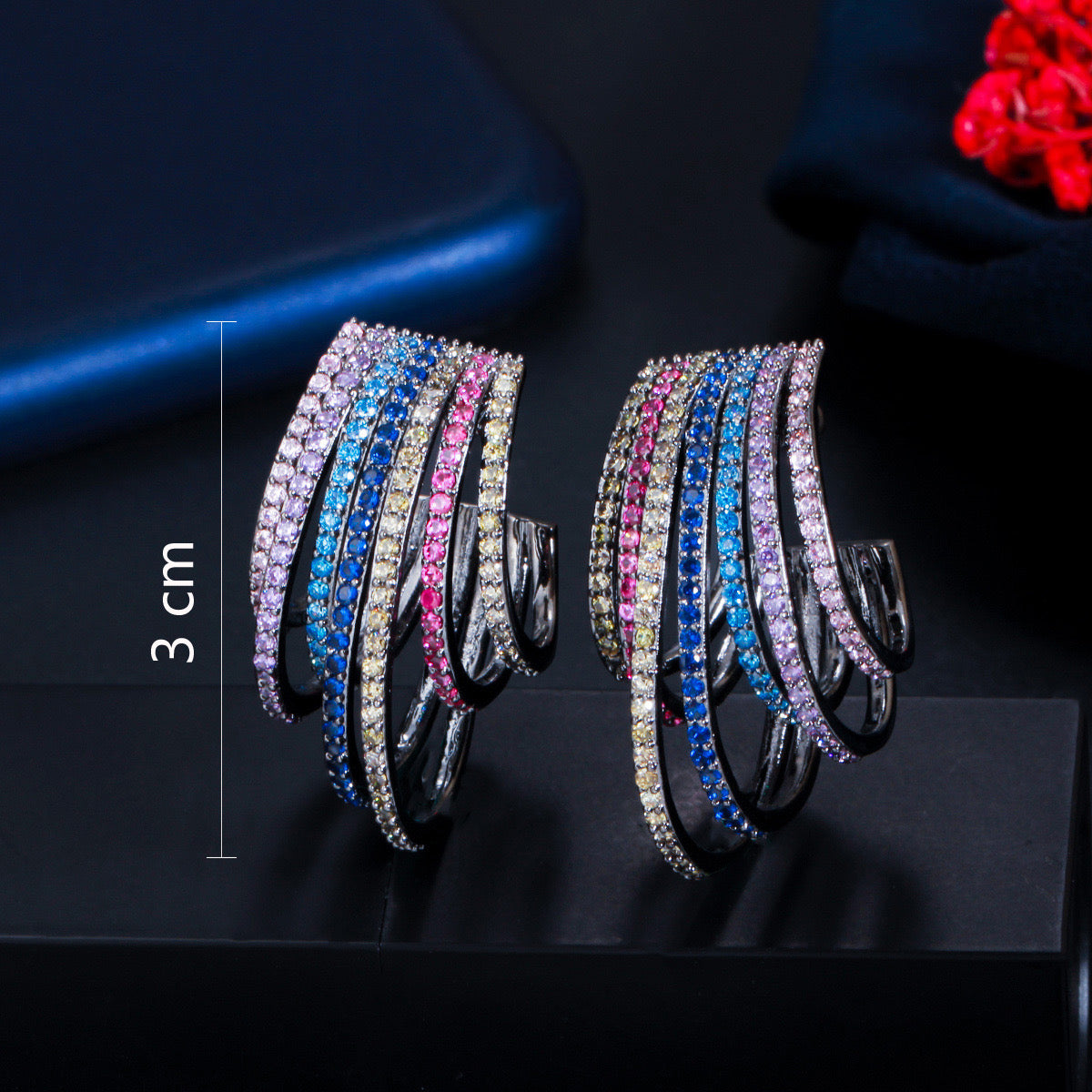 Radiant Zircon Drop Earrings