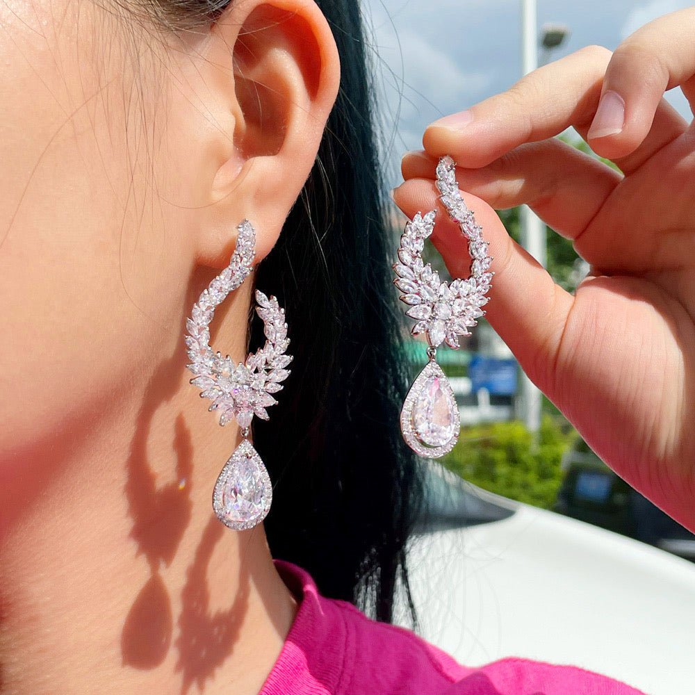 Aurora Zircon Drop Earrings