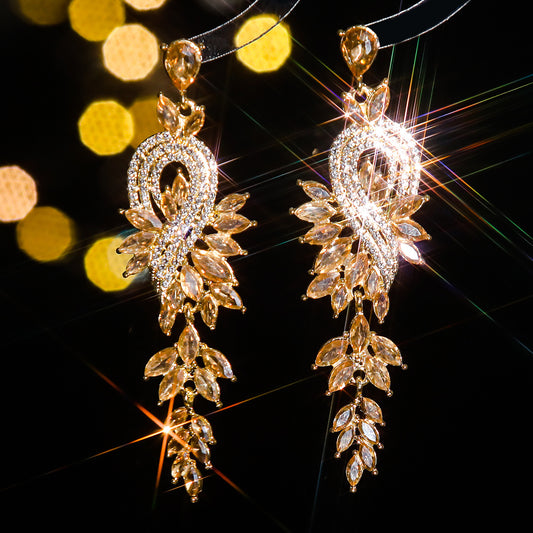 Opulent Crystal Drop Earrings