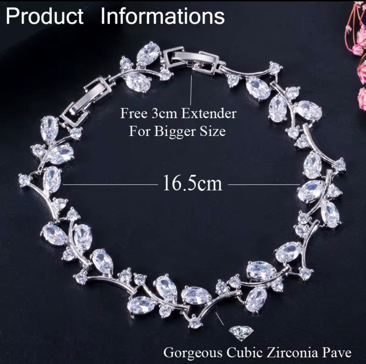 Marquise Champagne Crystal Bracelet