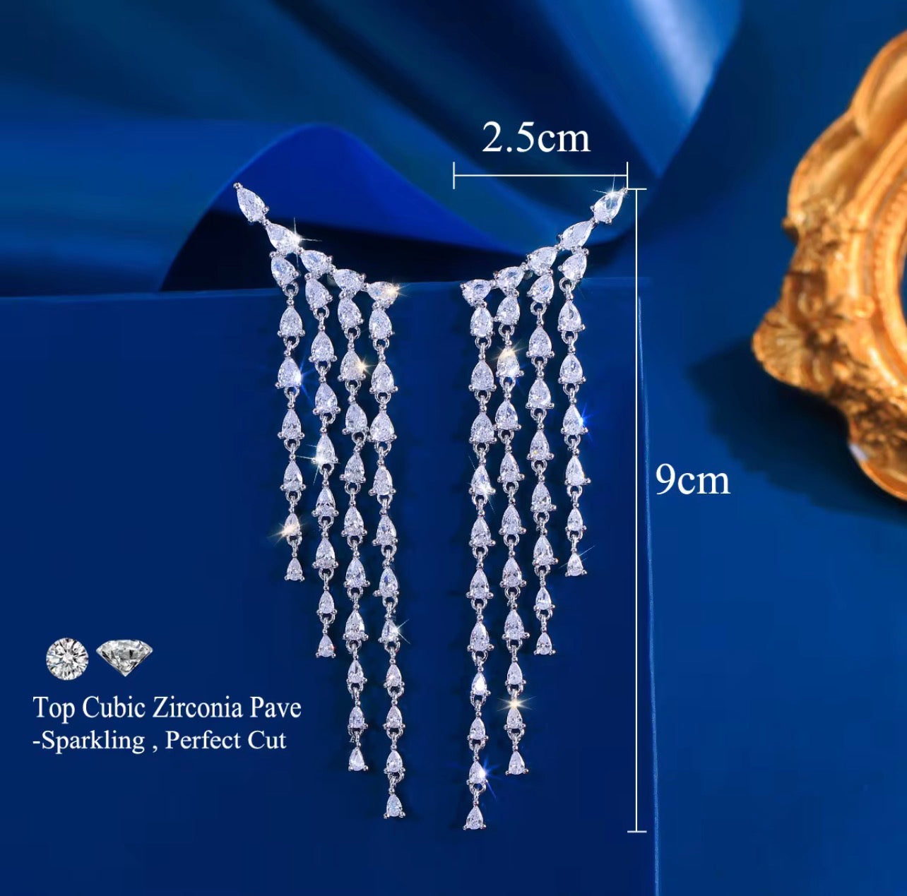 Celestia Waterfall Drop Earrings