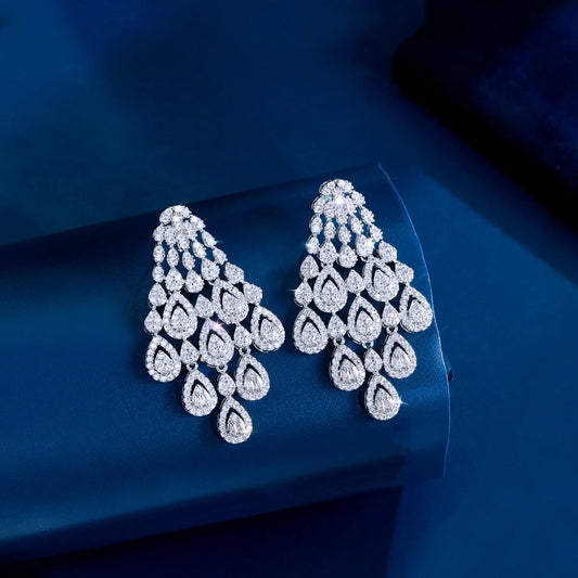 Rhodium-Plated Earrings