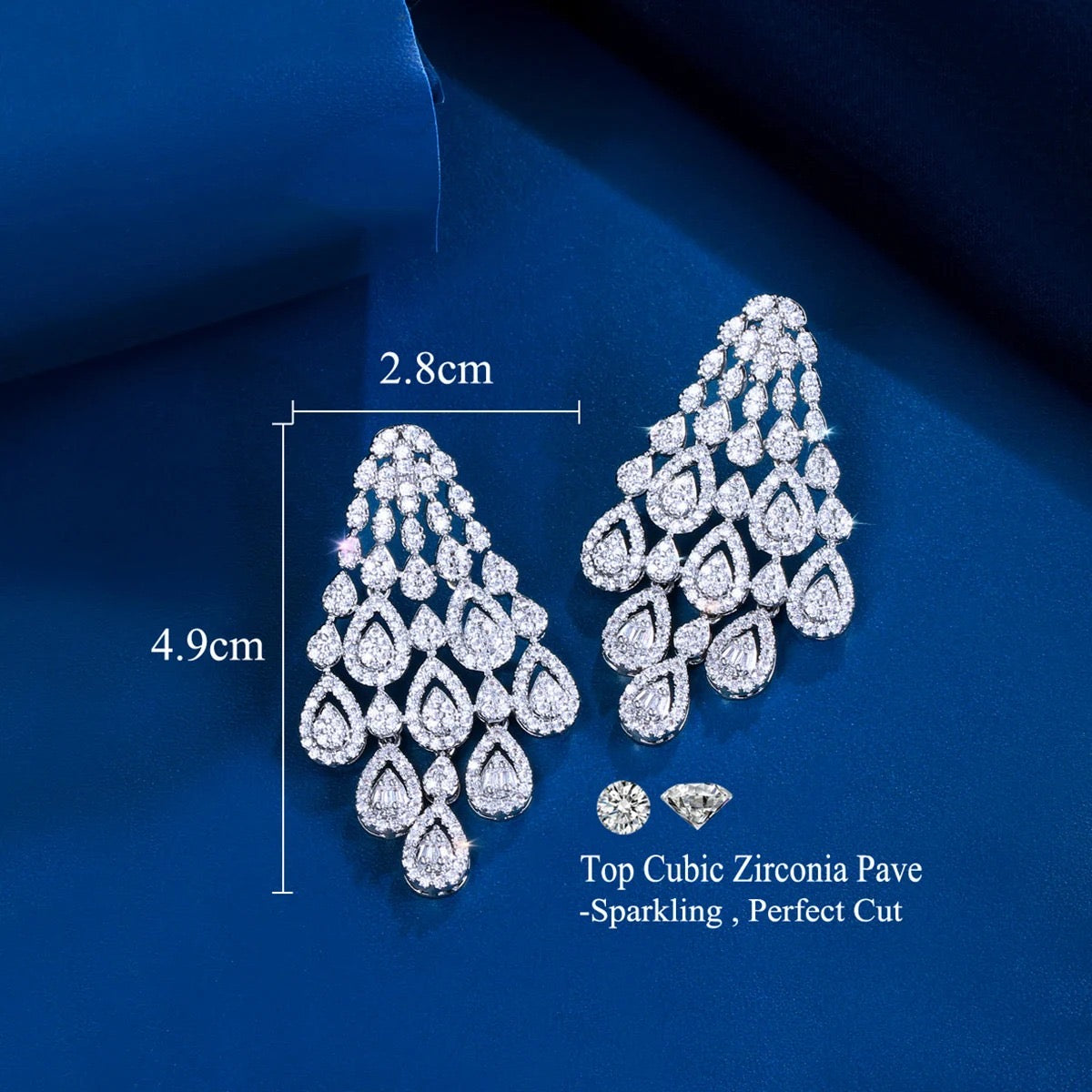 Rhodium-Plated Earrings