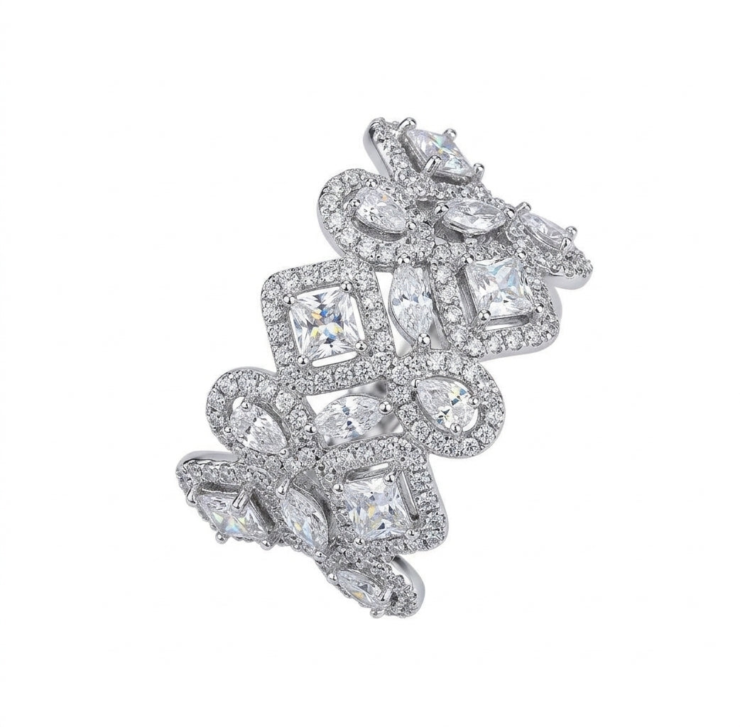 "Mosaic" Brilliant Cluster Ring