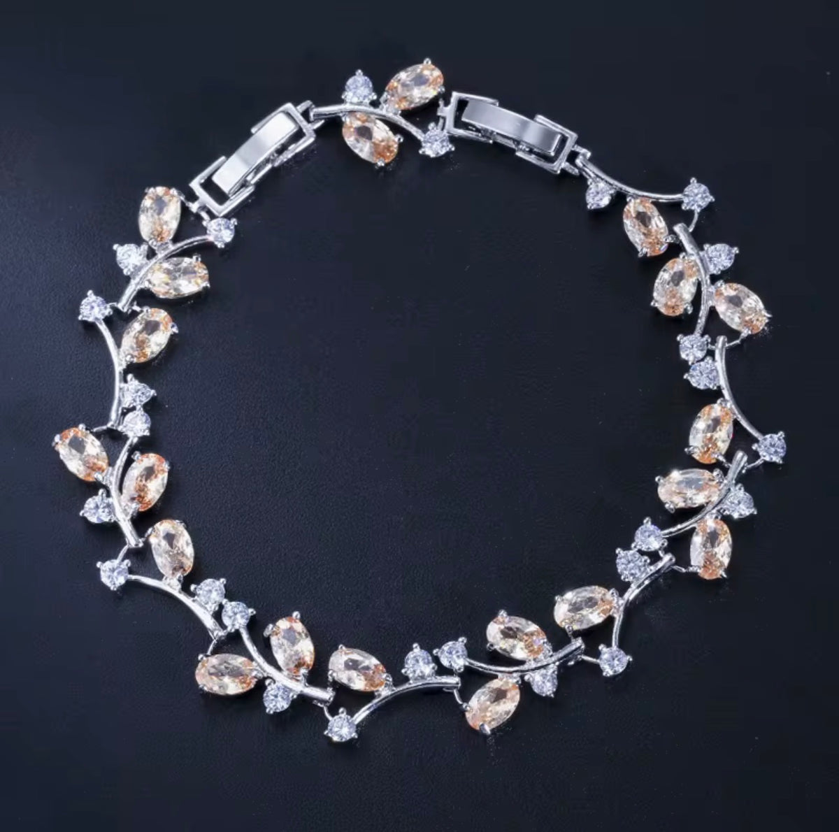 Marquise Champagne Crystal Bracelet