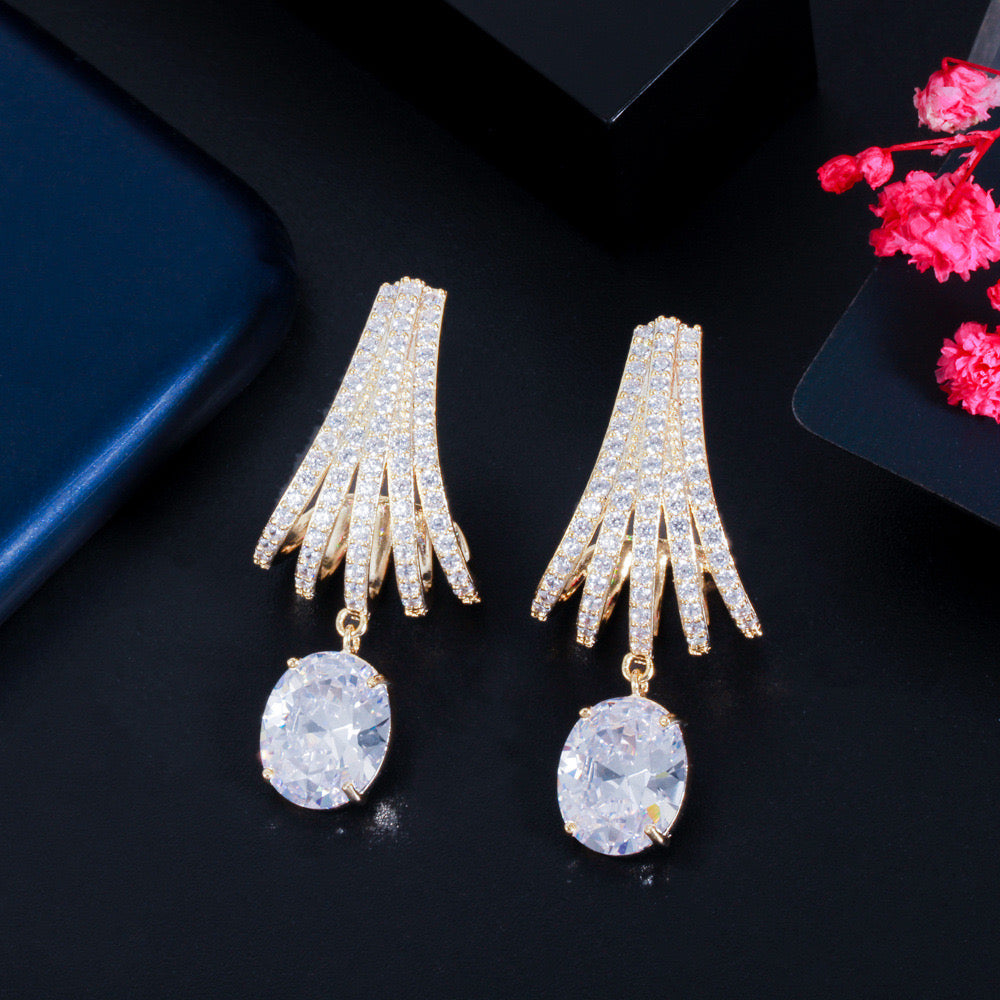 Zircon Aurora Drop Earrings