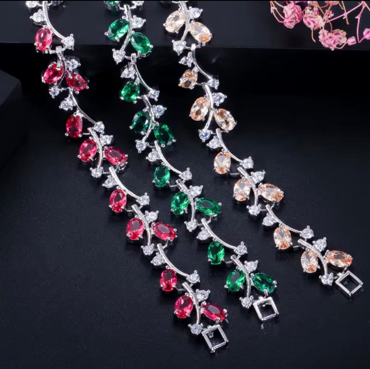 Marquise Champagne Crystal Bracelet
