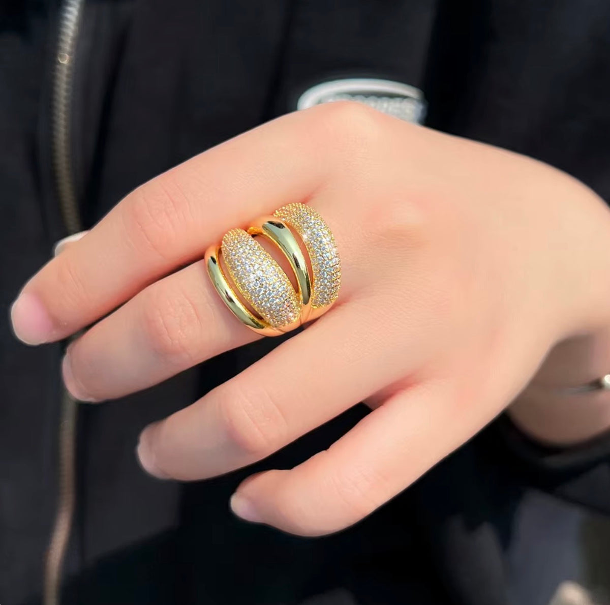 Aurelia Multi-Row Pave Statement Ring