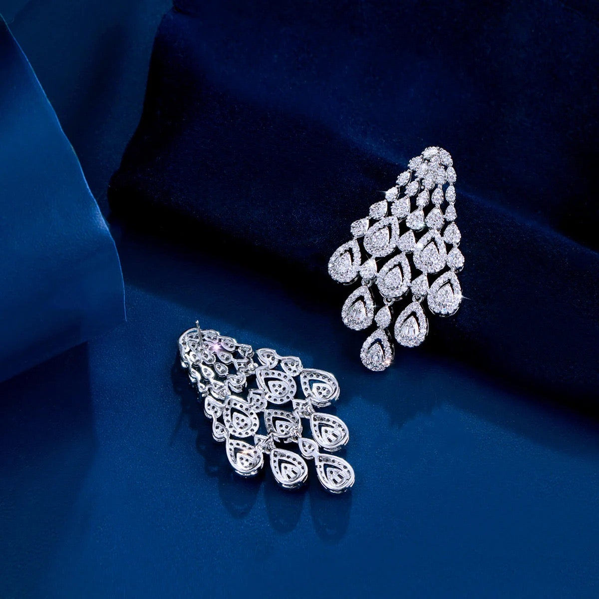 Rhodium-Plated Earrings