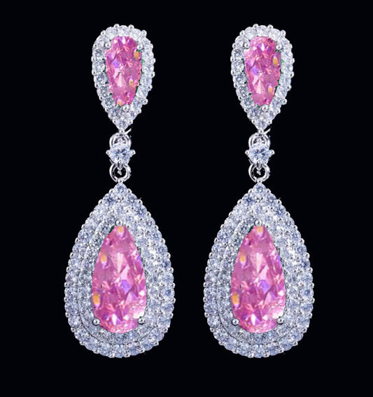 Silver-Plated Drop Earrings