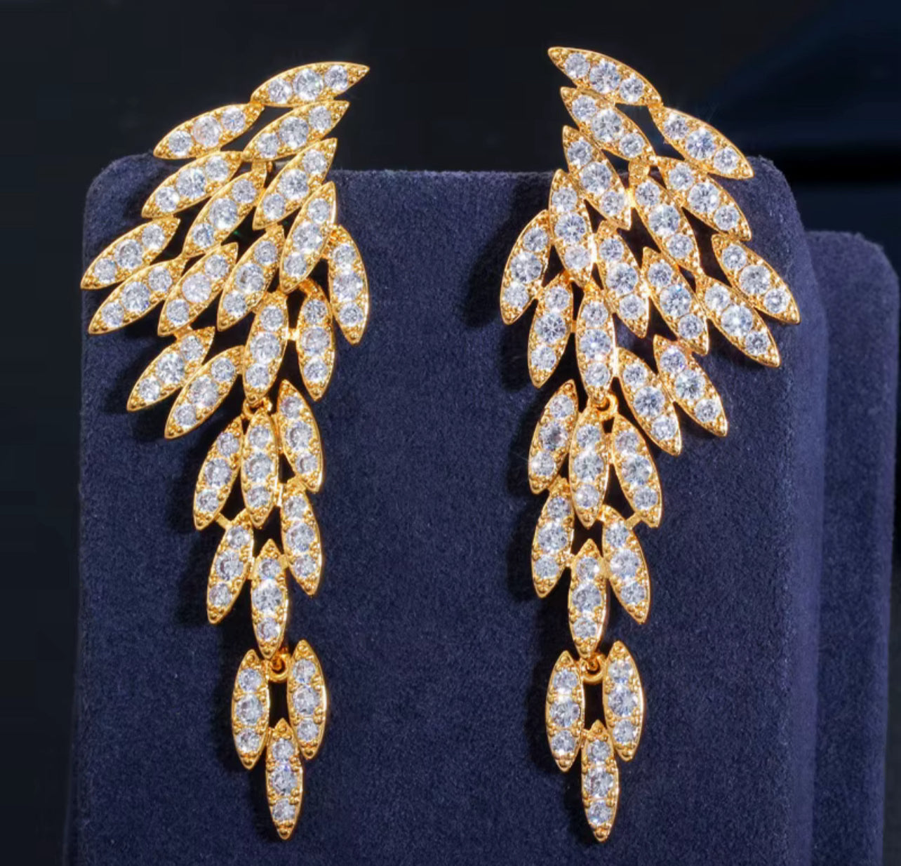 Ethereal Feather Dangle Earrings