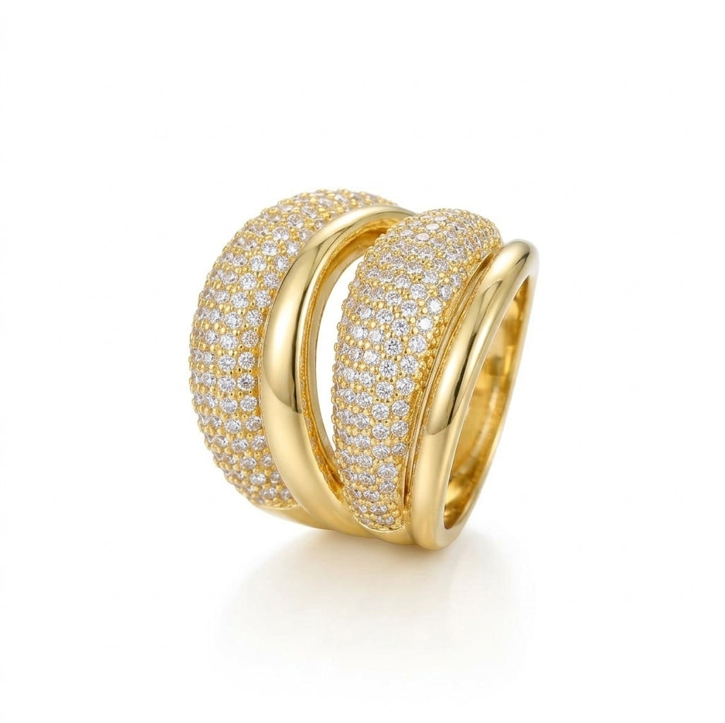 Aurelia Multi-Row Pave Statement Ring