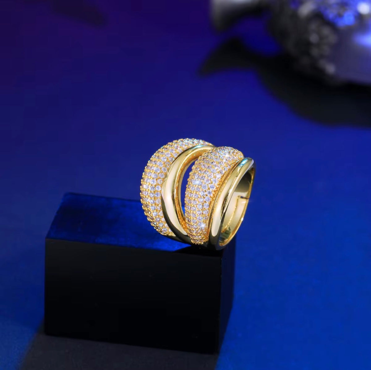Aurelia Multi-Row Pave Statement Ring