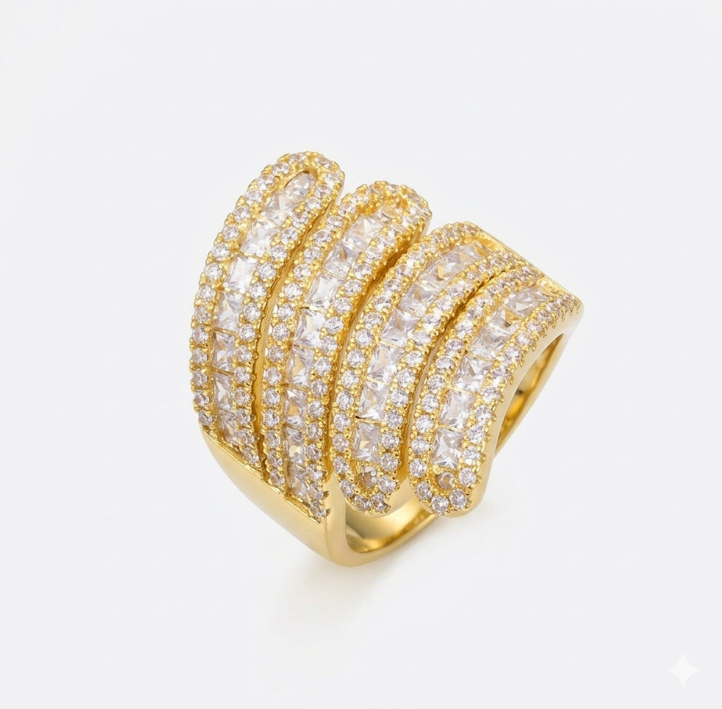 Cleo Layered Cocktail Ring