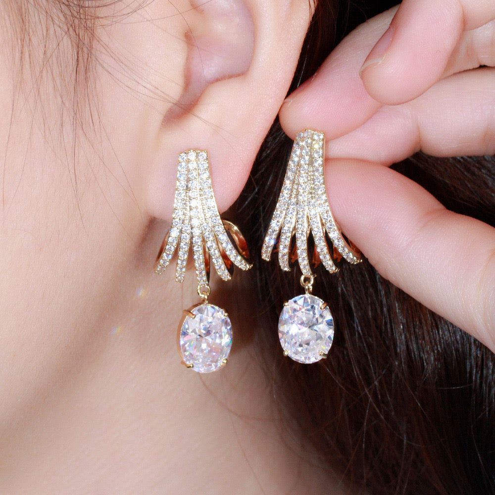 Zircon Aurora Drop Earrings