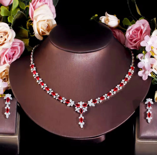 Halo Necklace & Earring Set
