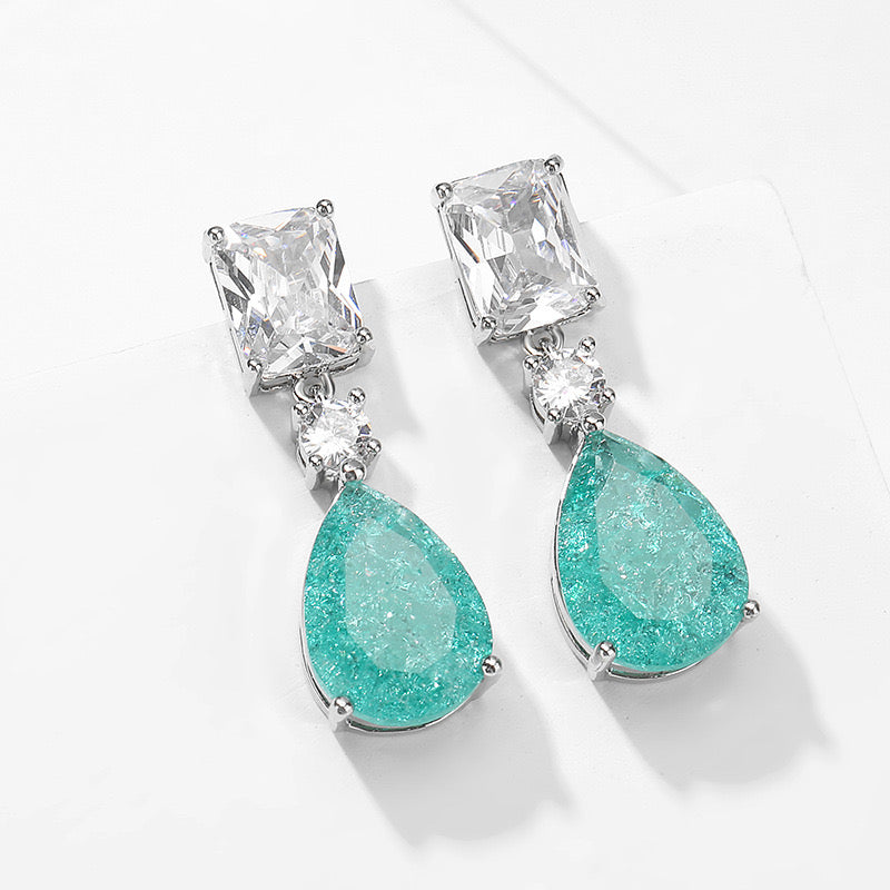 Zircon Brilliance Drop Earrings