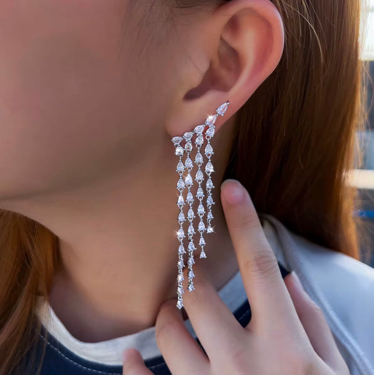 Celestia Waterfall Drop Earrings