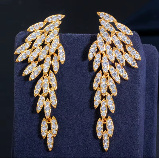 18K Gold-Plated Zircon Earrings