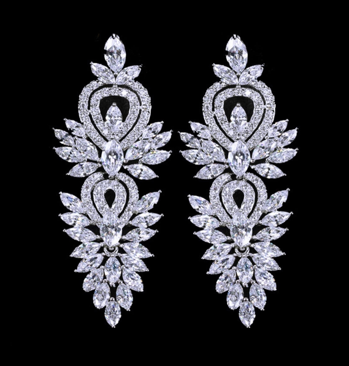 Pristine Zircon Drop Earrings