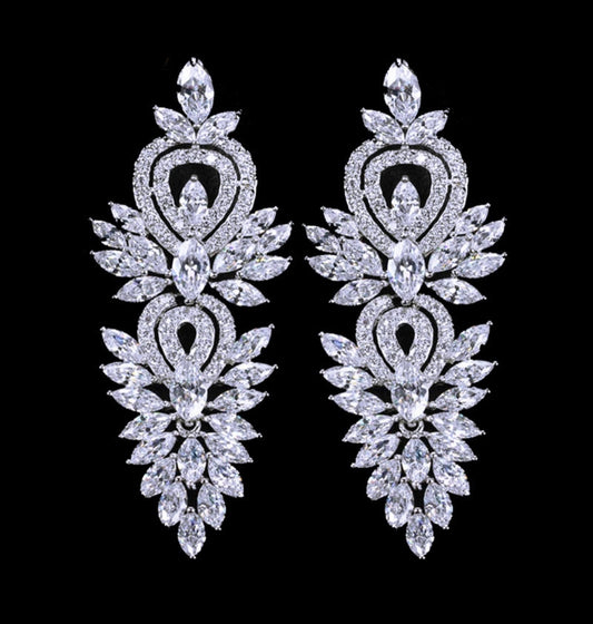 Pristine Zircon Drop Earrings