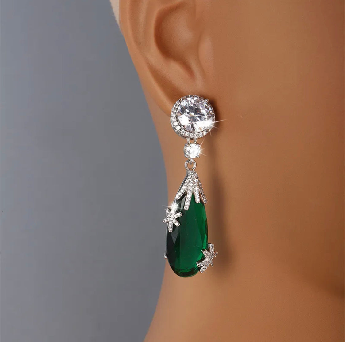 Graceful Halo Drop Earrings