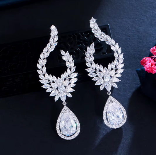 Aurora Zircon Drop Earrings