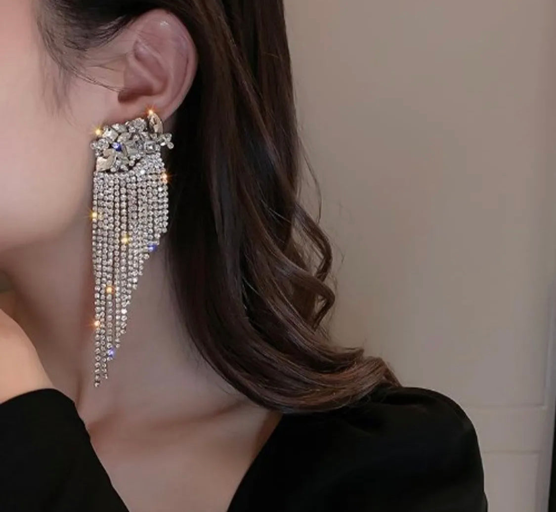 Gilded Zircon Drop Earrings