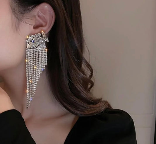 Gilded Zircon Drop Earrings