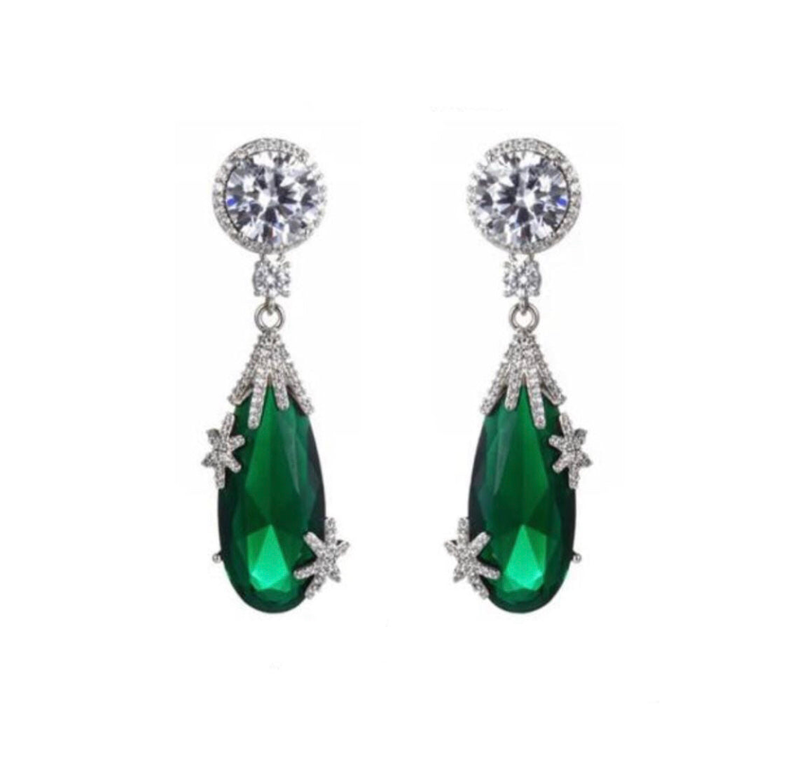 Graceful Halo Drop Earrings