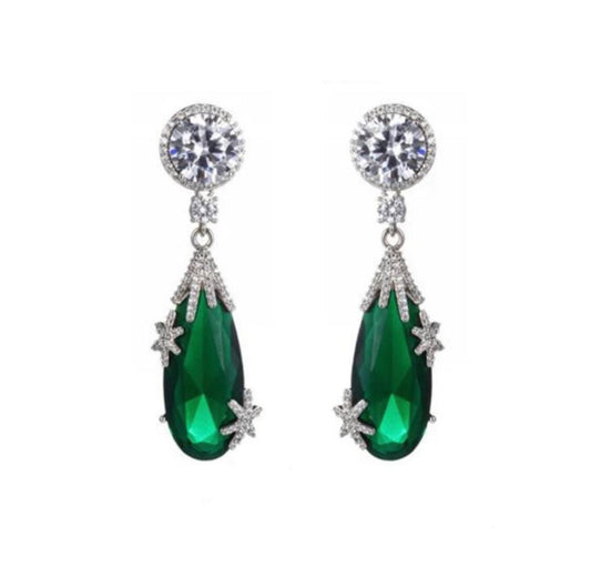 Graceful Halo Drop Earrings