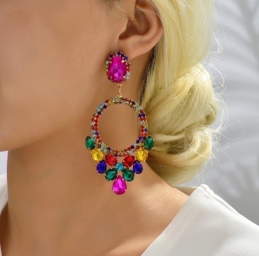 Gemstone Brilliance Drop Earrings