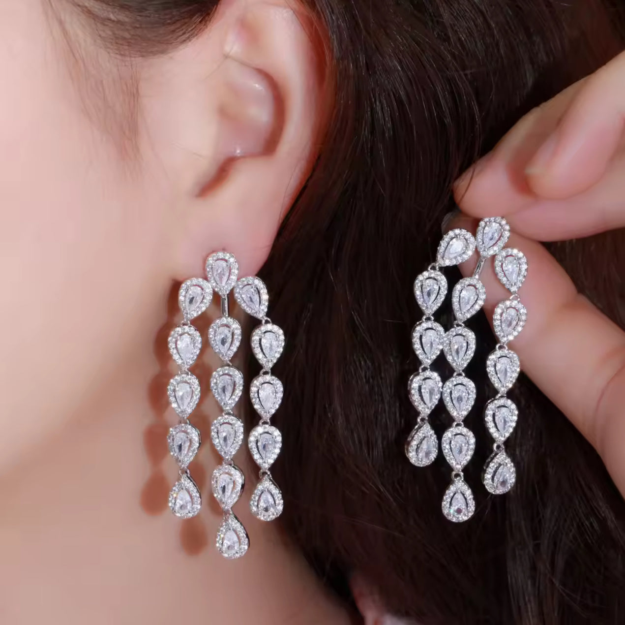 Zircon Lumiere Drop Earrings
