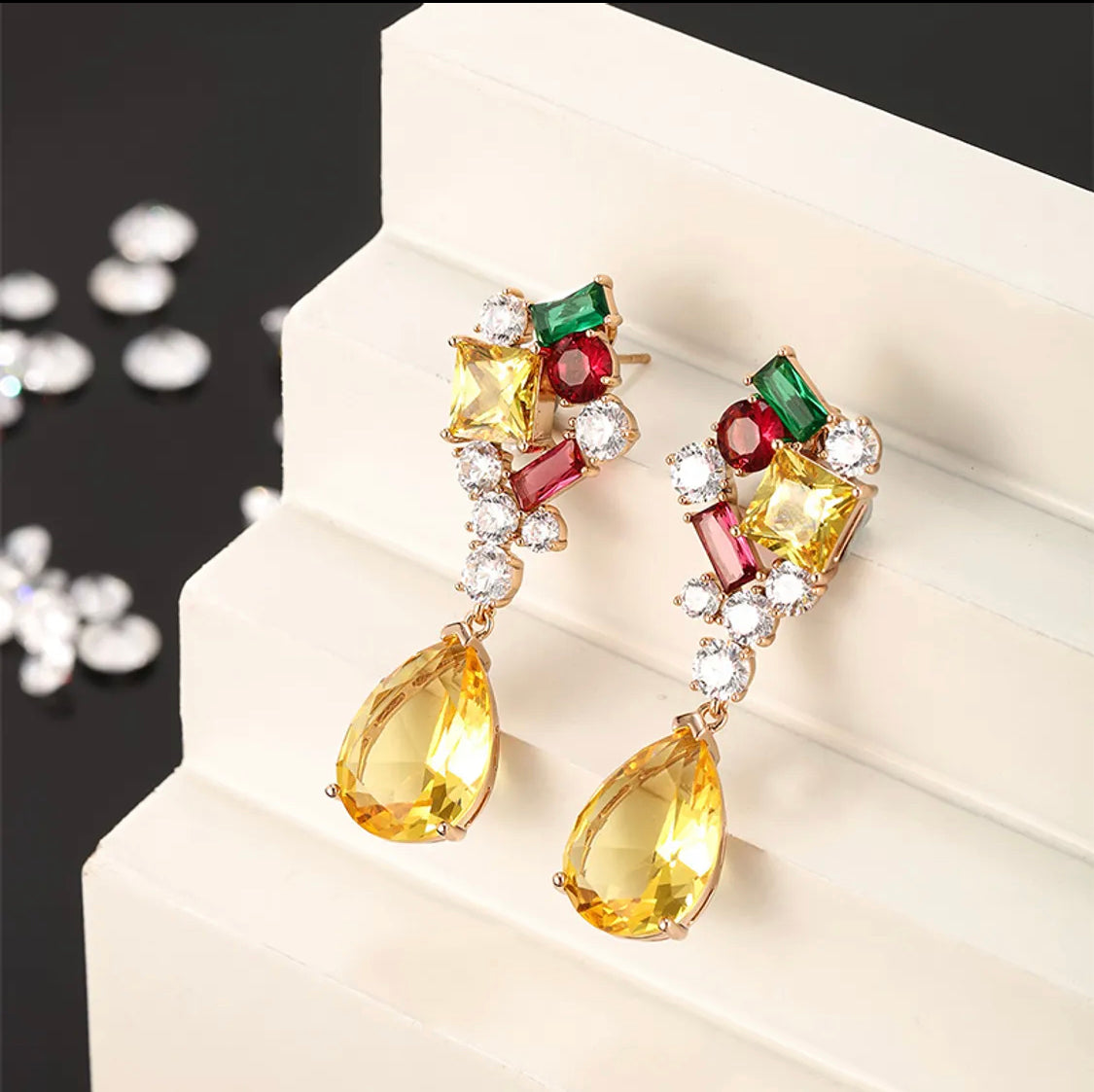Timeless Halo Drop Earrings
