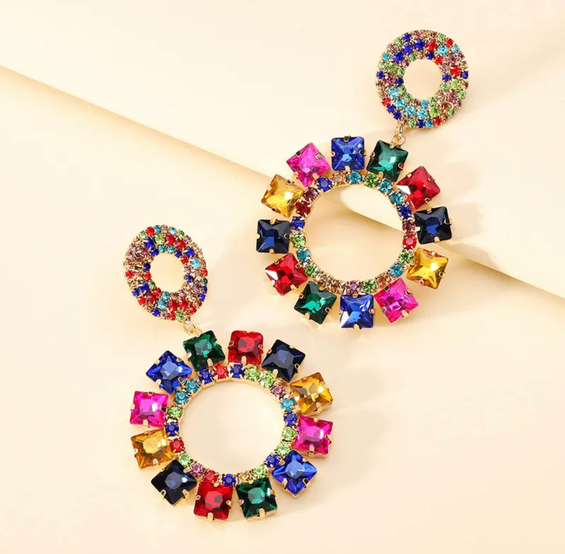 Zircon Cascade Drop Earrings