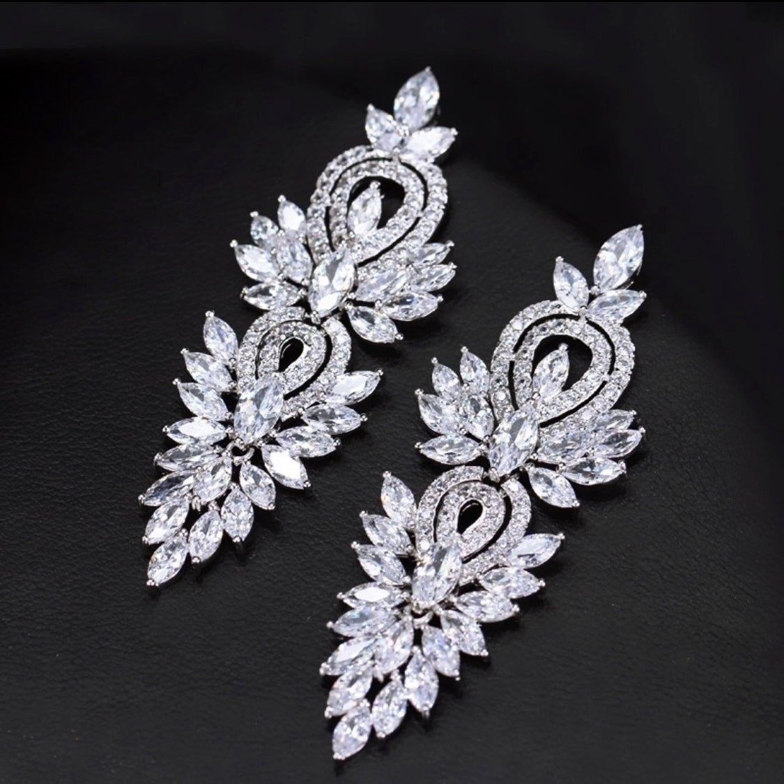 Pristine Zircon Drop Earrings