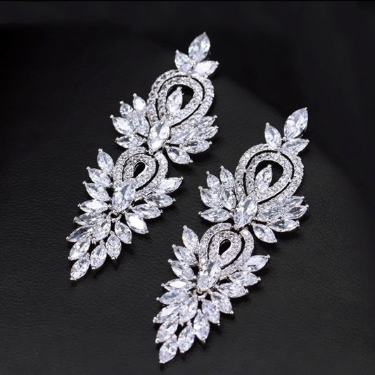 Pristine Zircon Drop Earrings