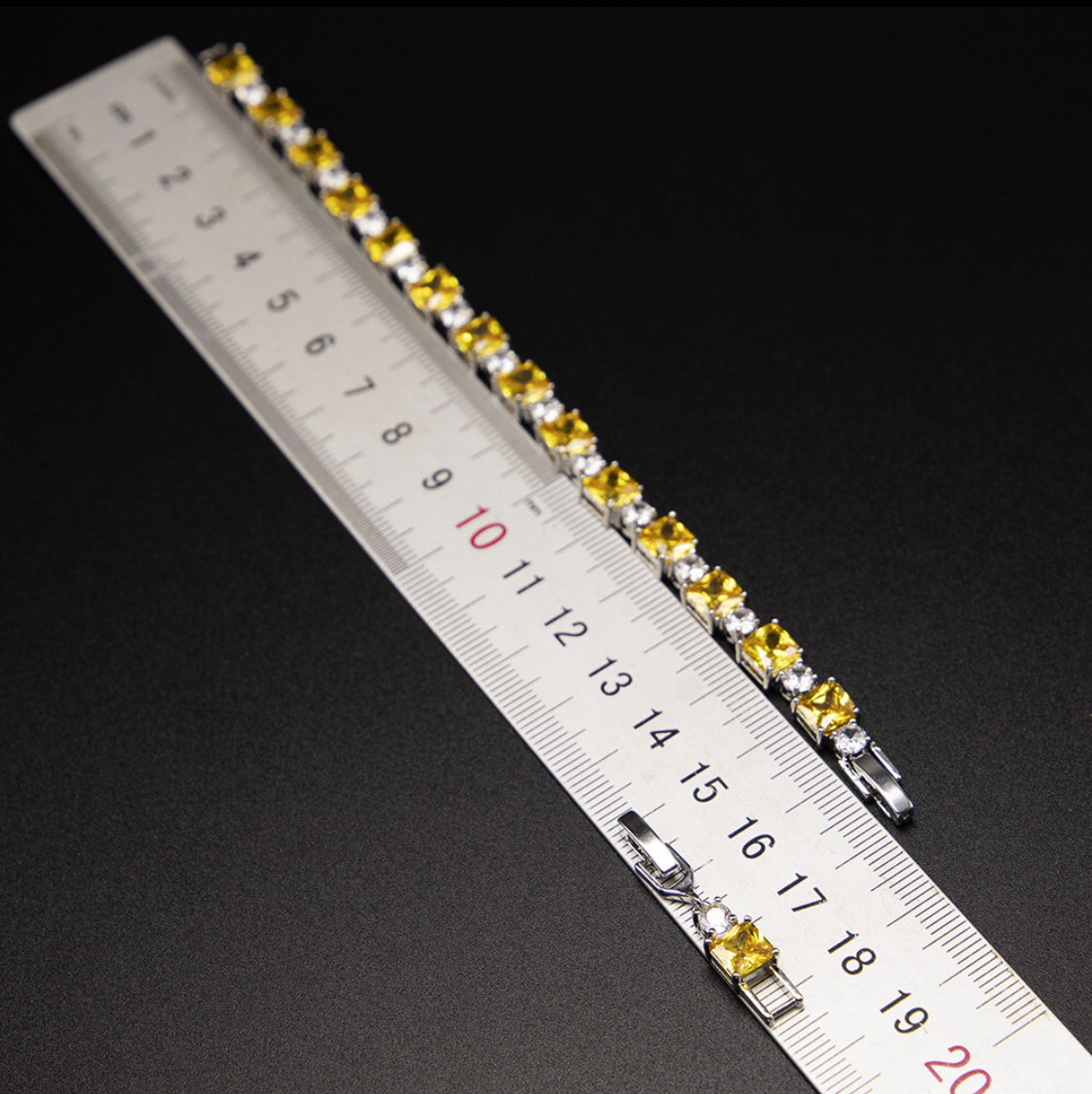 Copper  zircon silver plated bracelet