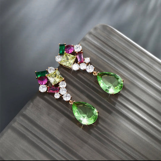 Enchanted Gemstone Drop Earrings