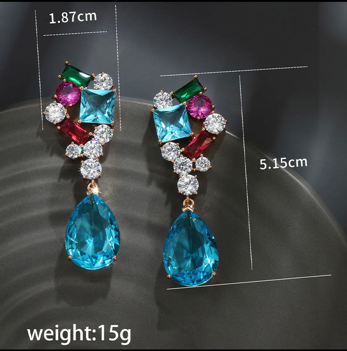 Pristine Gemstone Drop Earrings