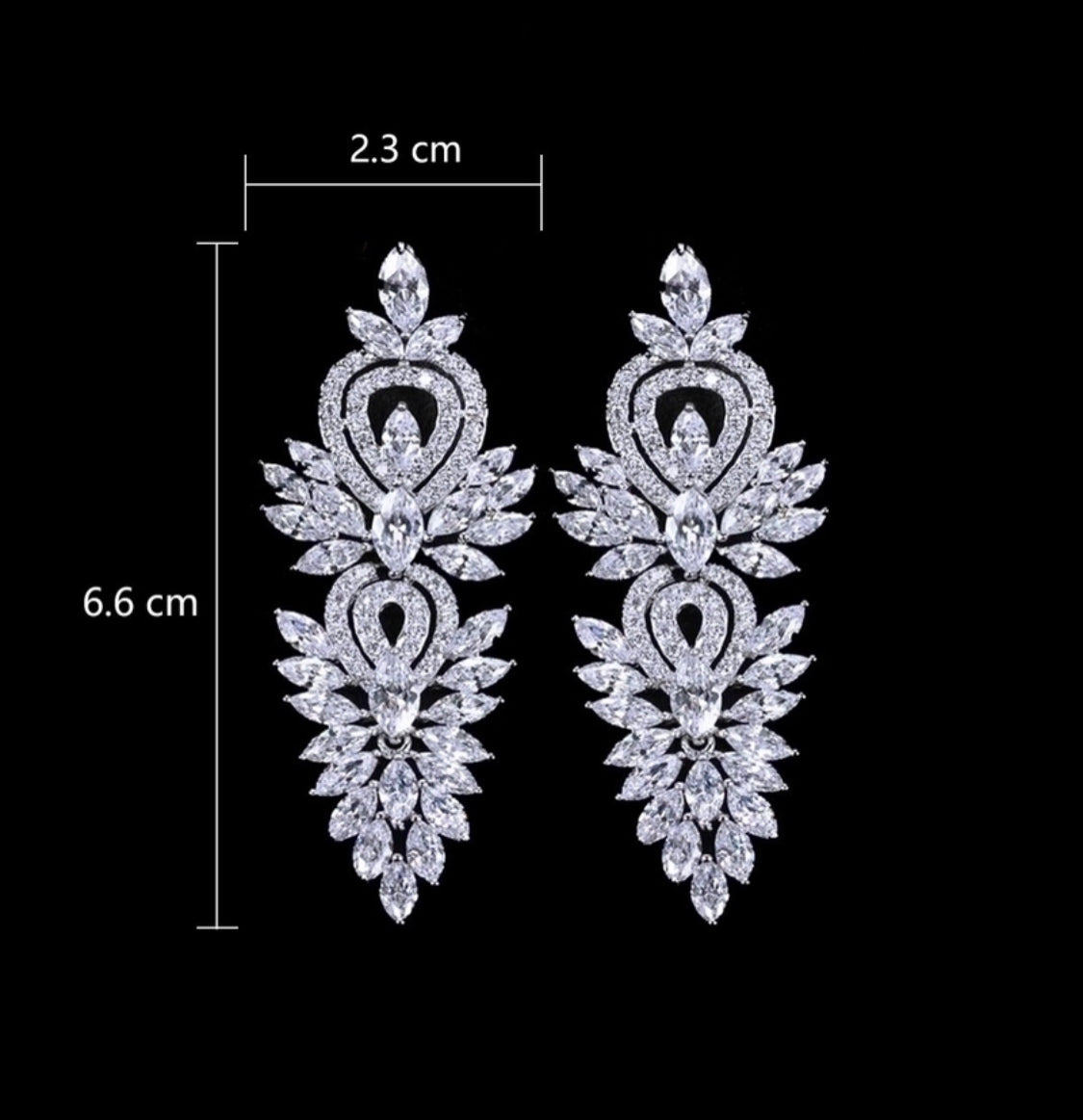 Pristine Zircon Drop Earrings