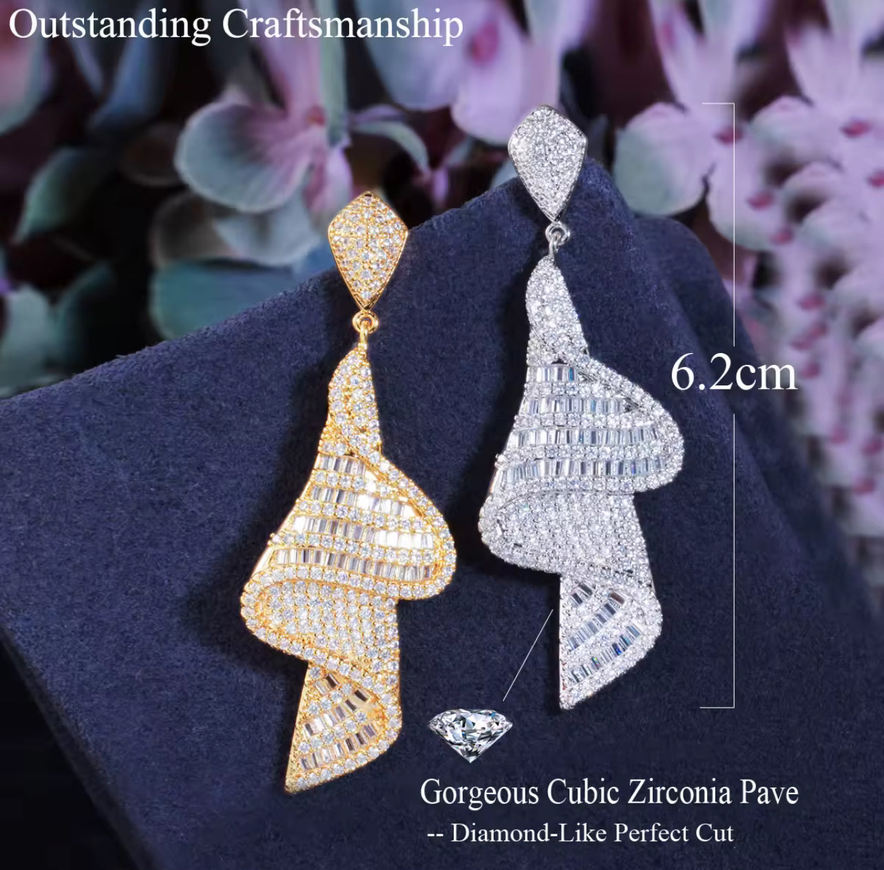 Opulent Halo Drop Earrings