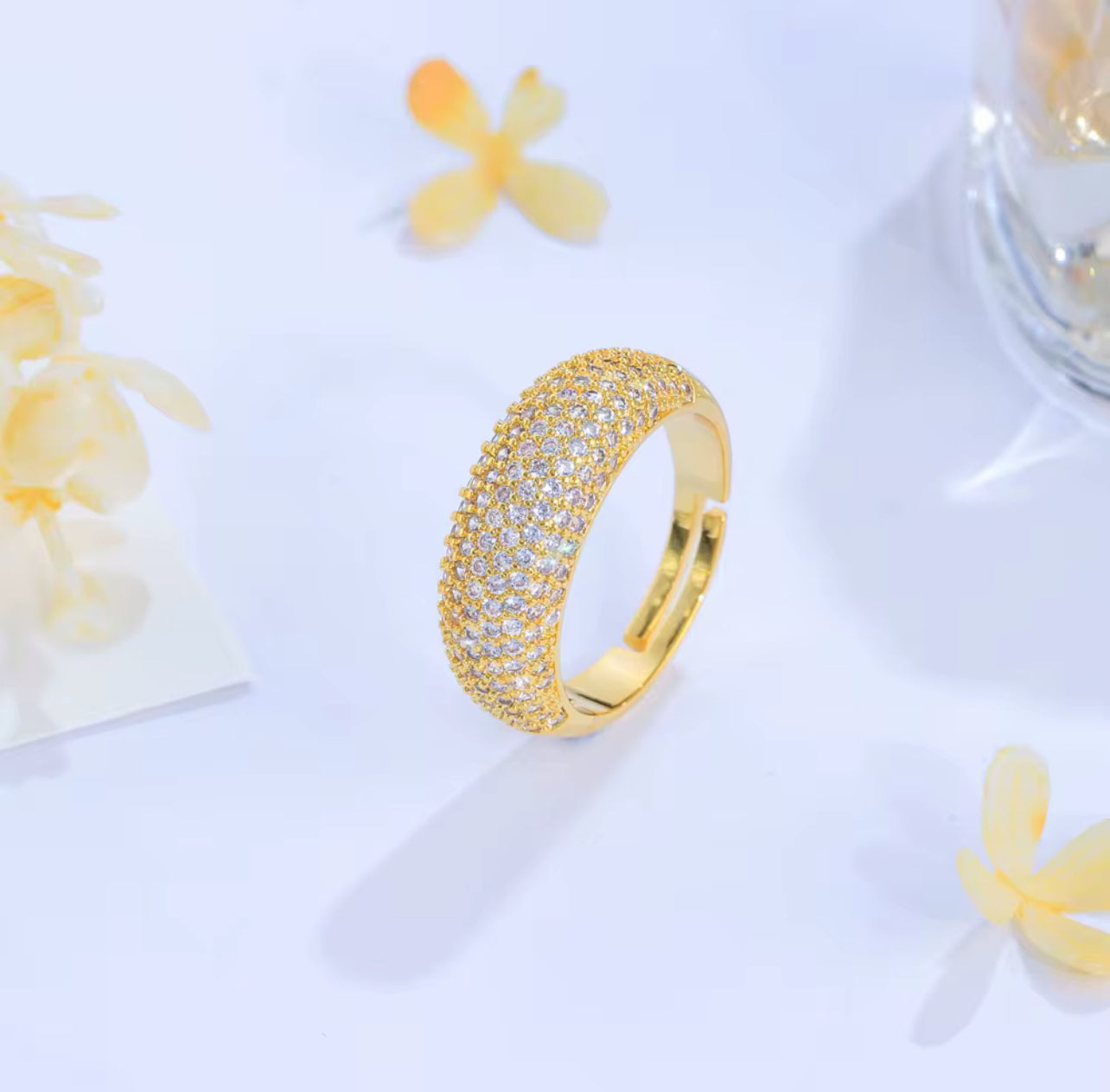 18K Gold-Plated Zircon Ring