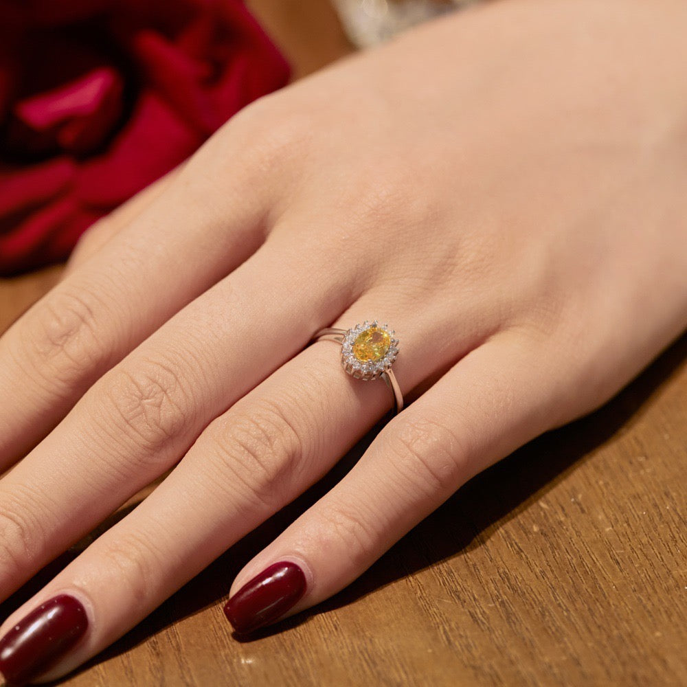 Sterling Silver Zircon Ring